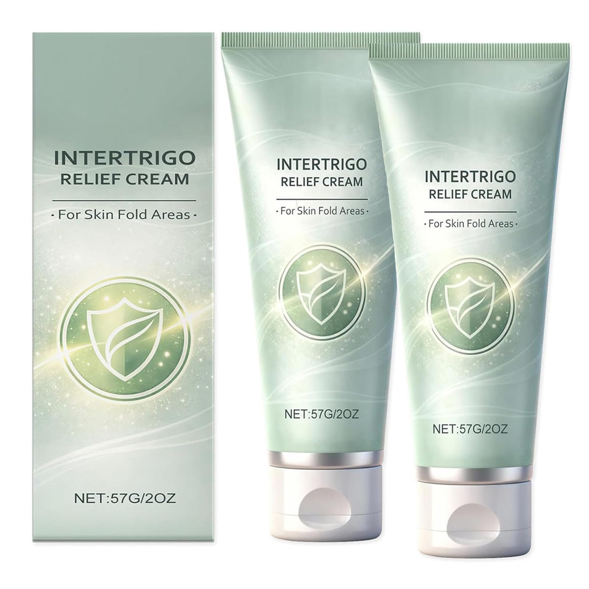 Generic Intertrigo Relief Cream packaging highlighting daily protection for sensitive areas