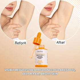 Generic Kojic Serum dispense pump demonstrates easy, precise application for daily use.