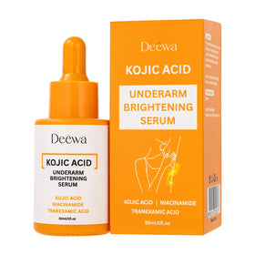 Generic Kojic Underarm Serum bottle promotes brighter, more even skin tone.