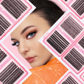 Lash brush with soft bristles for even grooming.