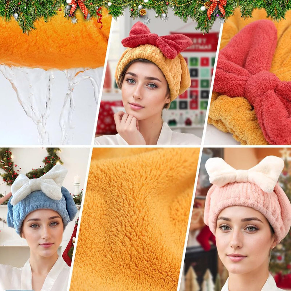 Generic lightweight microfiber towel dries without weighing hair down.