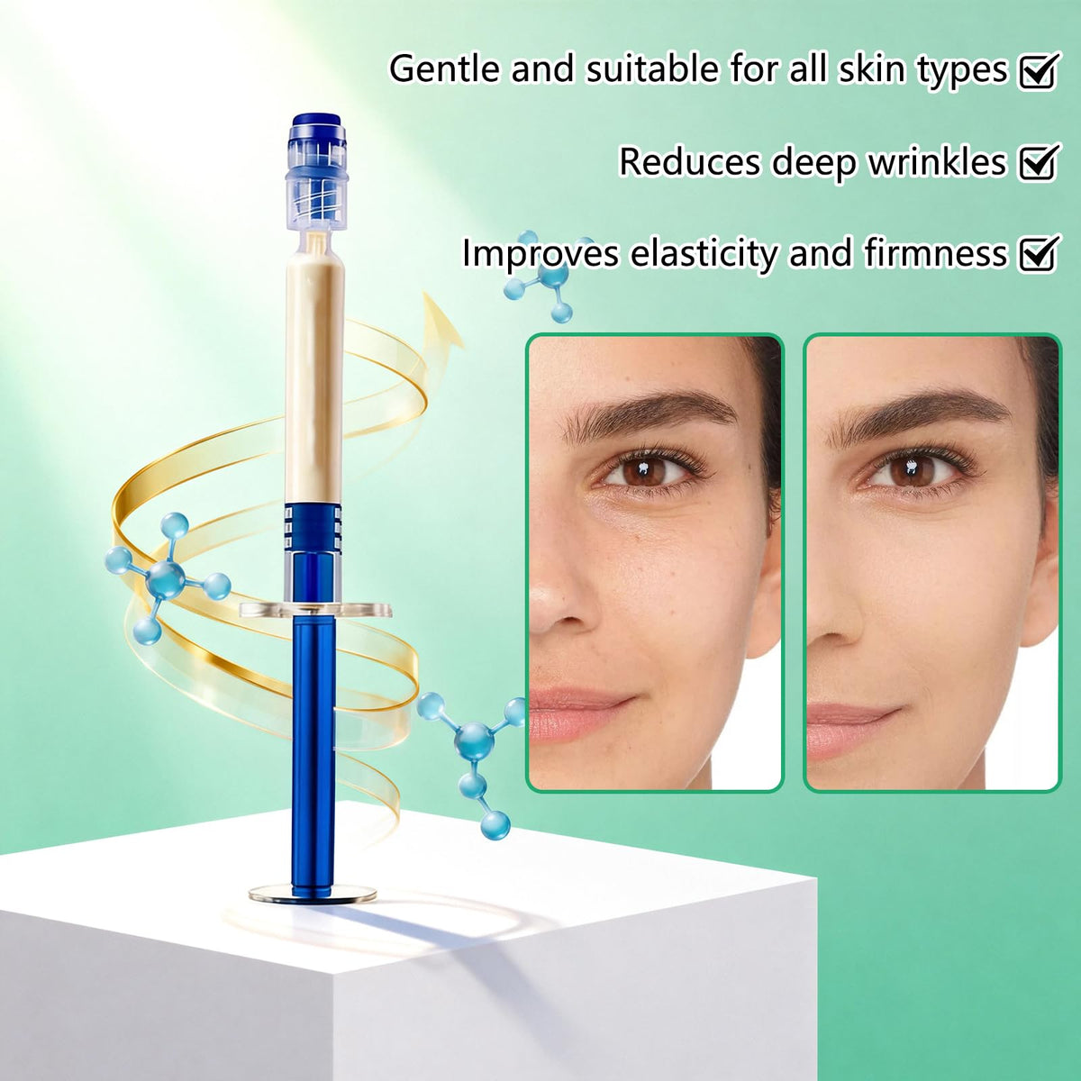 Generic Lightweight, non-greasy texture absorbing quickly on skin.