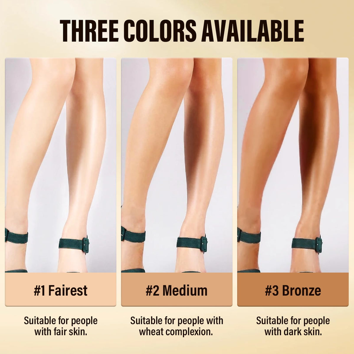 Generic long-lasting body foundation bronze shade blends with all skin tones.