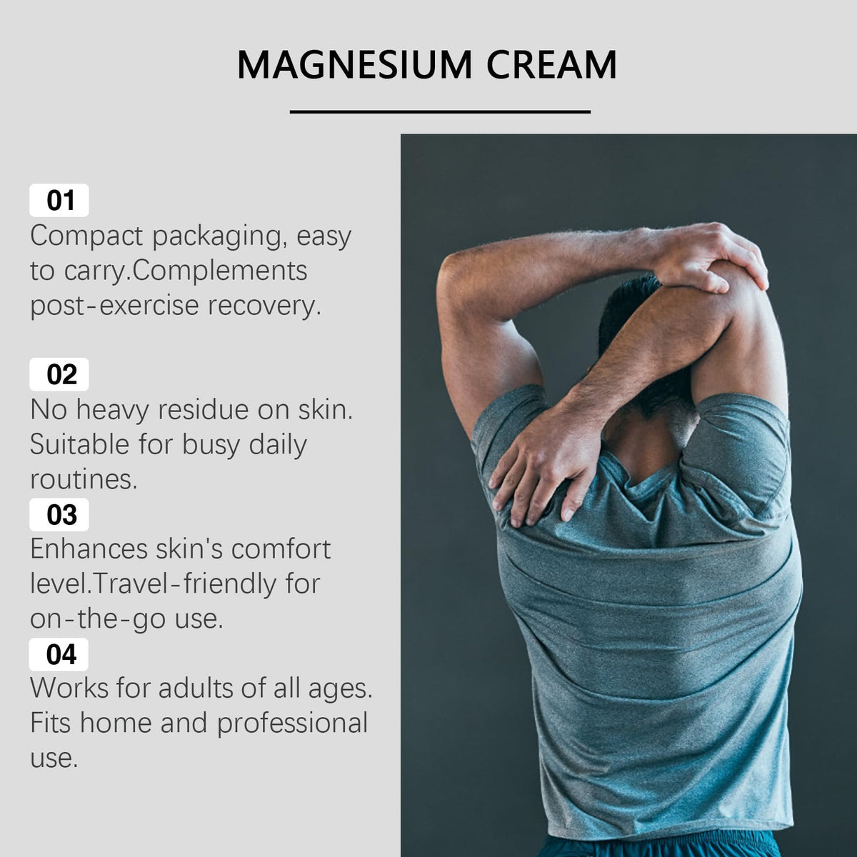 Generic magnesium cream with MSM arnica travel-size jar ready for on-the-go care.