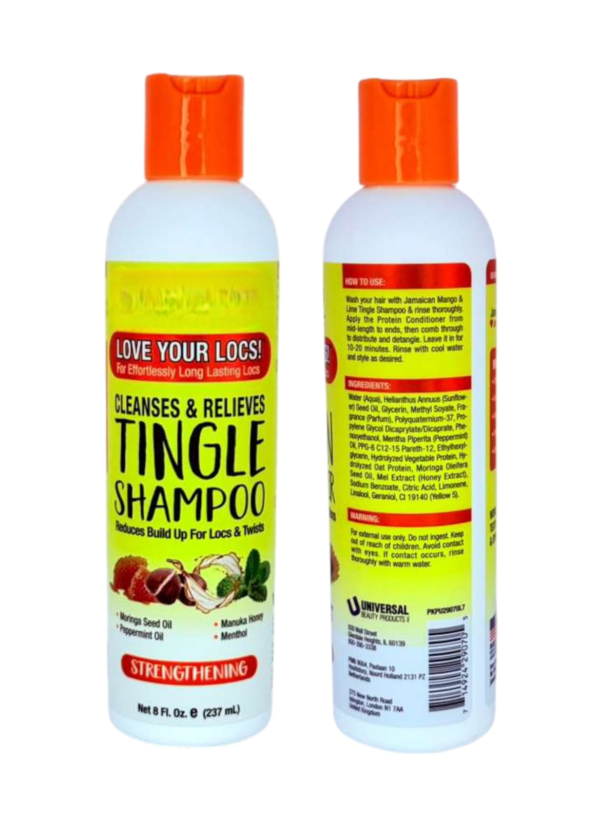 Generic Mango Lime duo packaging shows complete strengthening routine for dreadlocks and natural hair.