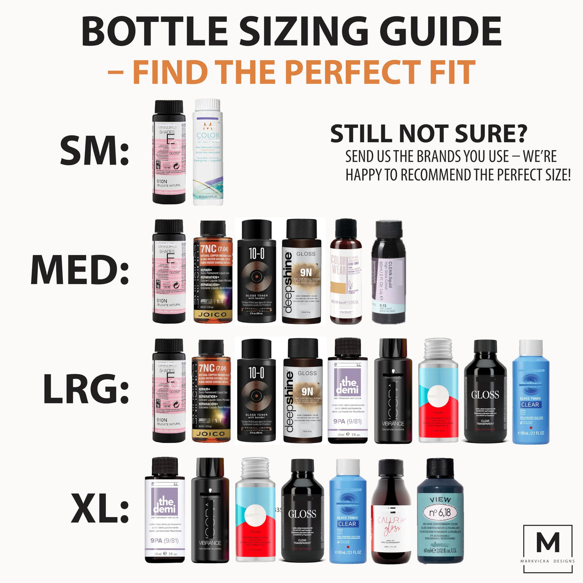 Generic Markvicka bottle storage shelves neatly align Shades EQ colors for quick selection.