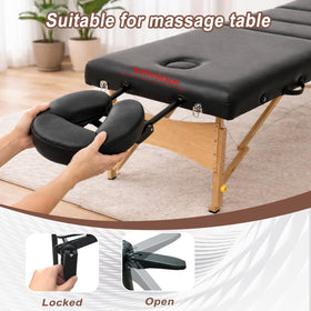 Generic Massage Headrest for Bed dual-lock system enhances stability during sessions.