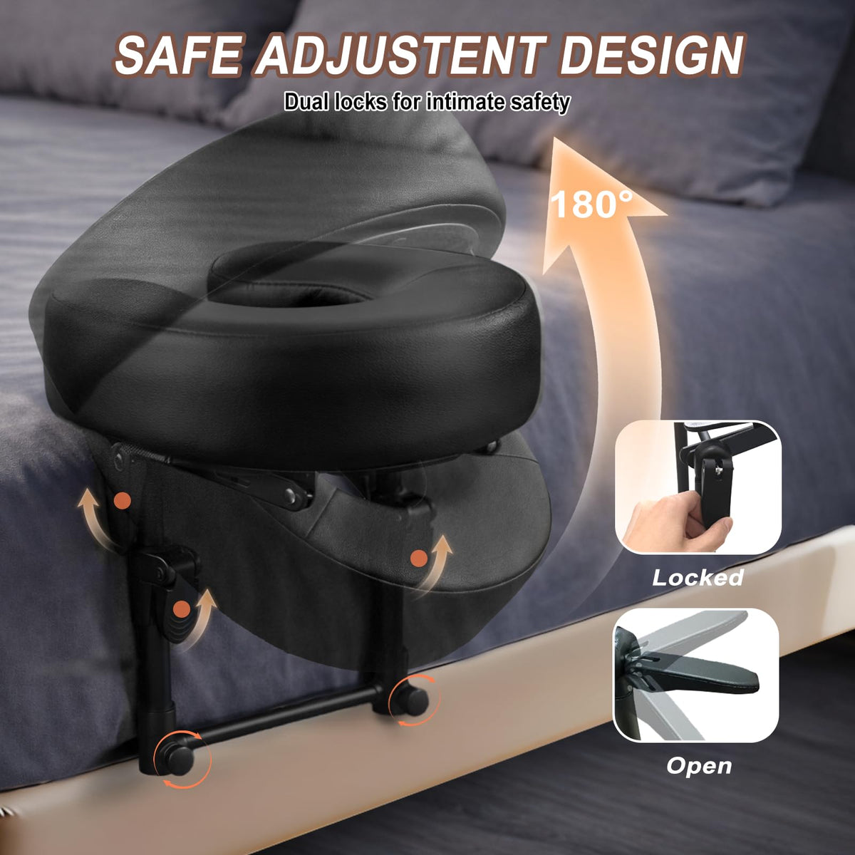 Generic Massage Headrest for Bed ultralight 3.5-lb frame supports portable use.