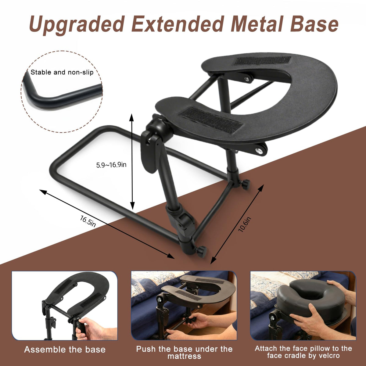 Generic Massage Headrest for Bed fits under most mattresses for secure placement.