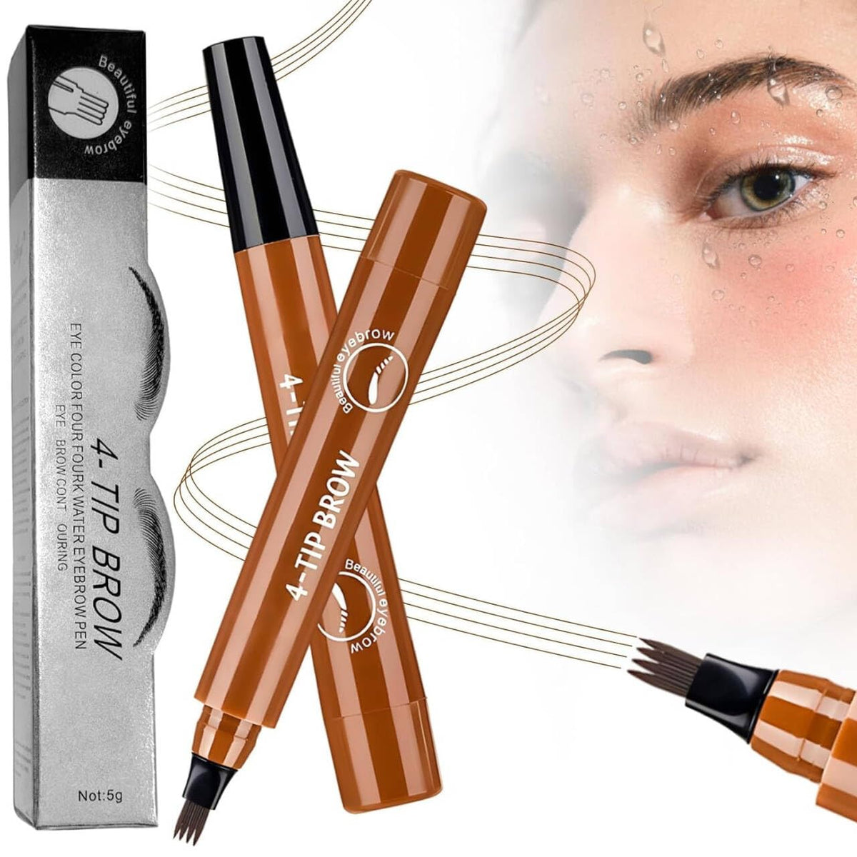 Generic microblading eyebrow pencil 2pc set for precise, natural-looking brows all day