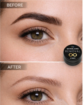 Generic Microblading Removal Cream jar with soft glow, ideal routine brow maintenance