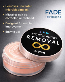 Generic Microblading Removal Cream flat lay with tube, highlighting portability