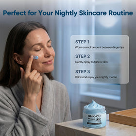 Minimalist skincare routine image conveys simplicity and efficiency.