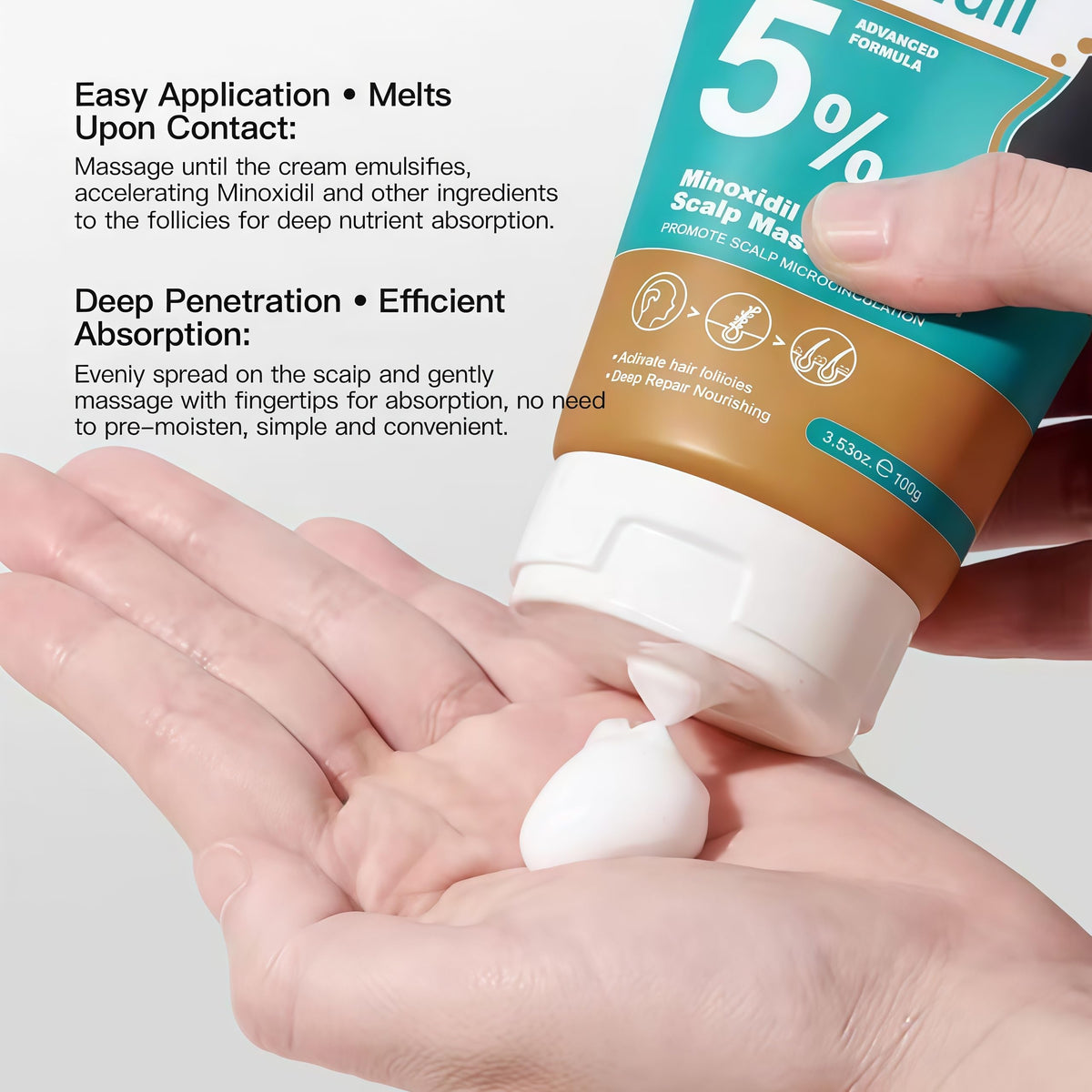 Generic Minoxidil fast-absorbing cream for comfortable, discreet use.