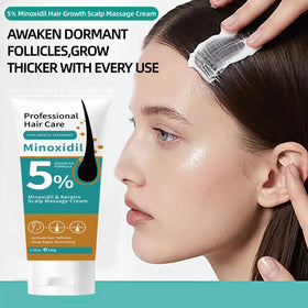 Generic Minoxidil scalp massage cream application showing easy daily use.