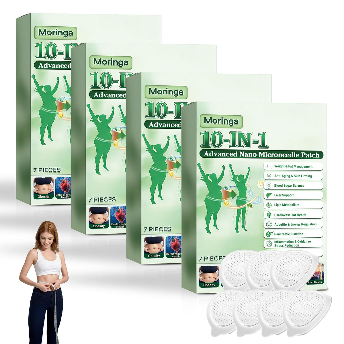 Generic Moringa Nano Micro Patch box set on a clean surface for daily self-care