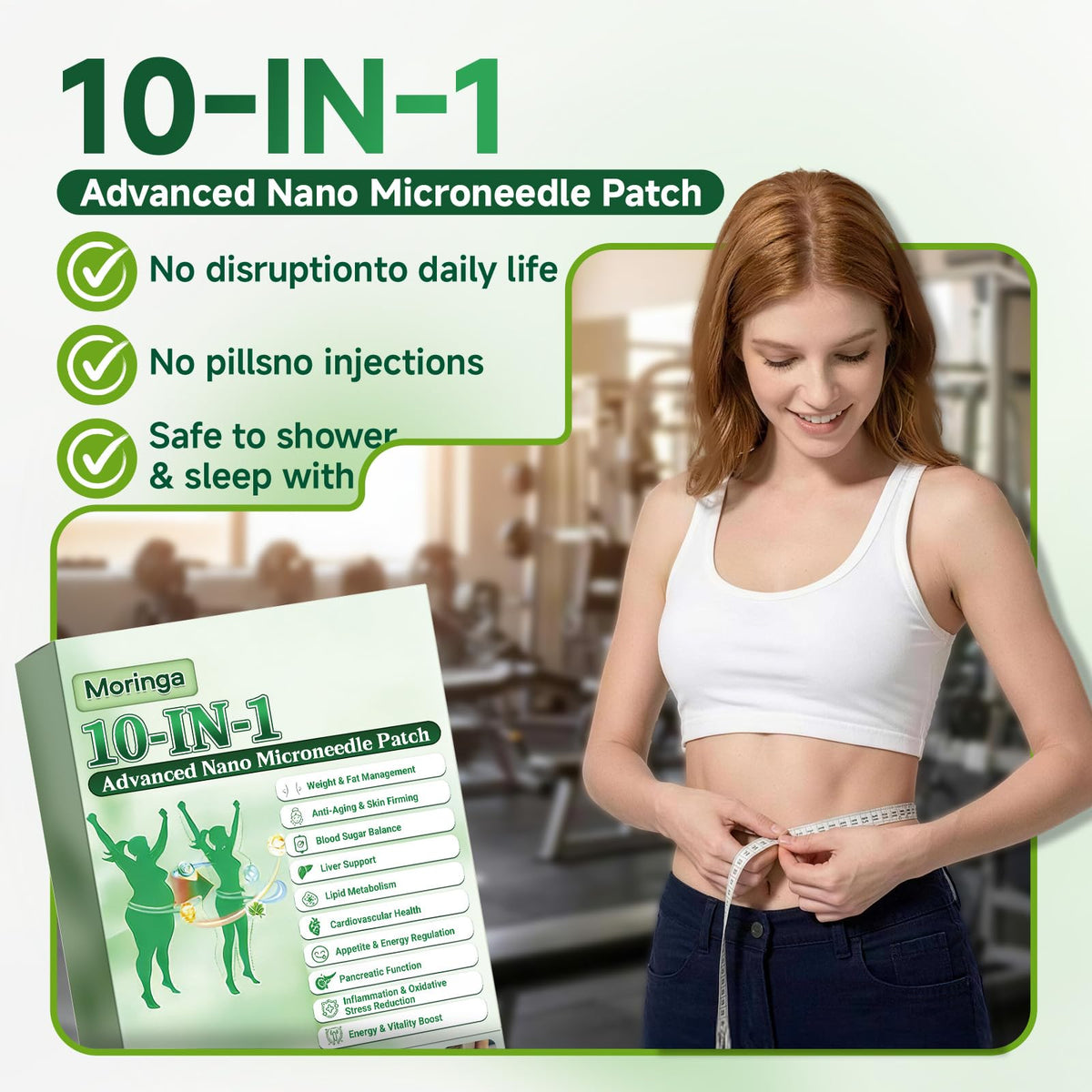 Generic Moringa Nano Micro Patch texture close-up for skin-friendly use
