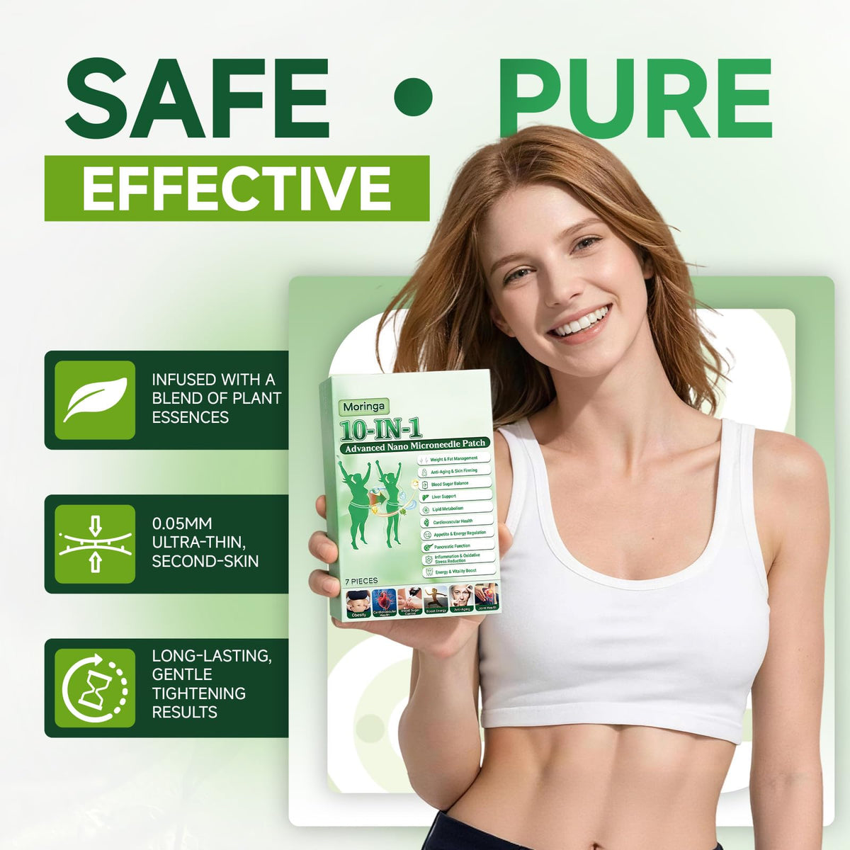 Generic Moringa Nano Micro Patch pack opened for use in routine