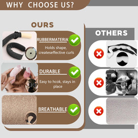 Generic no-heat curls usable on all hair types with versatile results.