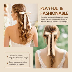 Generic No-Slip Magnetic Clip keeps hair secure all day.
