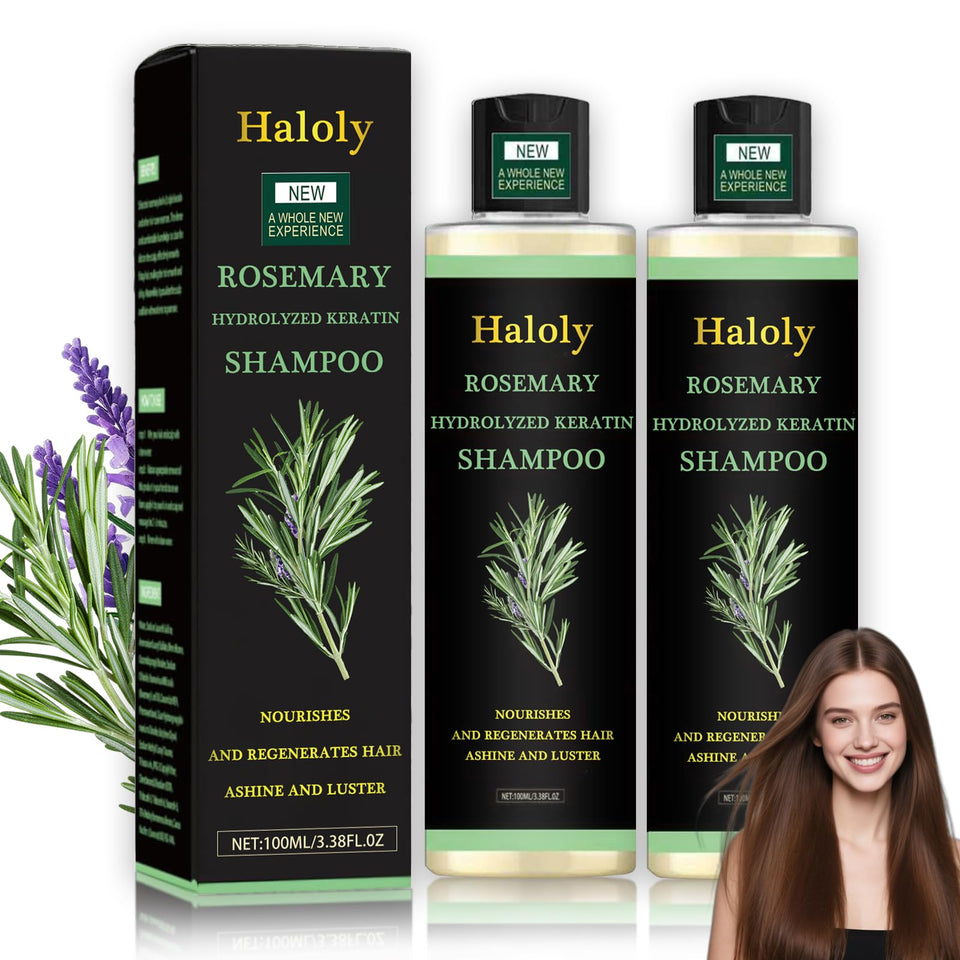 Generic Rosemary Hair Growth Shampoo bottle highlighting nourishing formula for stronger hair.