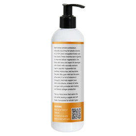 Generic Goat Milk blend label highlights organic, gentle skincare.