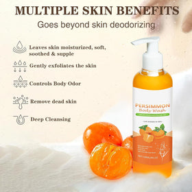 Generic Persimmon body wash foams easily for a full body cleanse