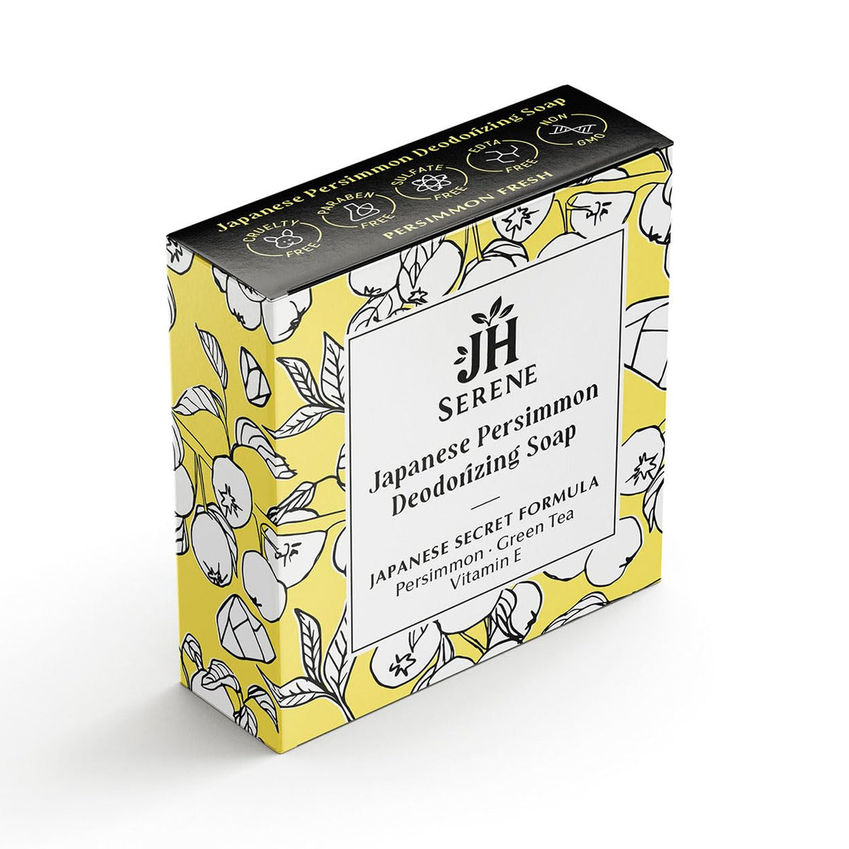Close-up of Generic Persimmon Deodorant Soap Bar highlights ingredients and anti-odor potential