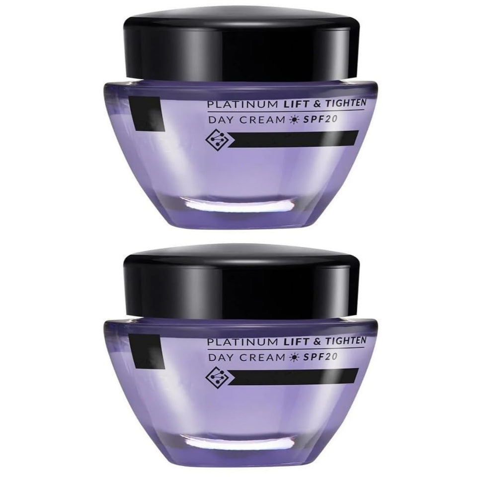 Generic Platinum Lift Tighten Day Cream front bottle with SPF 20 protection.