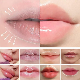 Generic Plumpify lip booster serum being applied to lips for fullness