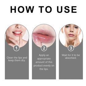 Generic Plumpify lip booster serum on lips with a glossy finish
