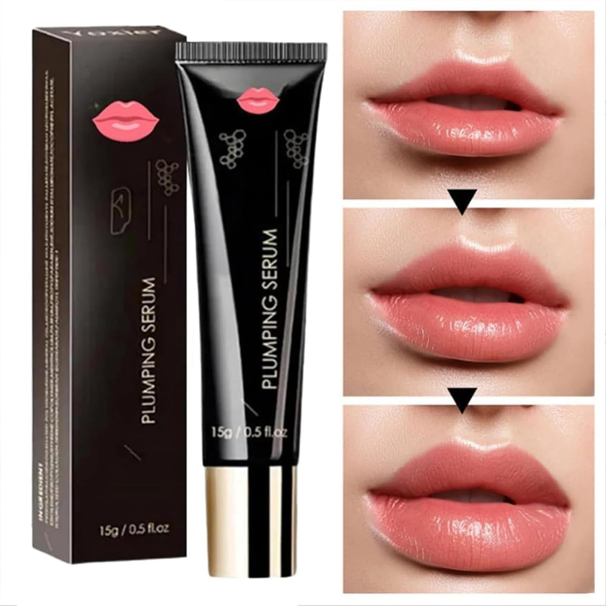 Generic Plumpify lip booster serum packaging inside a box