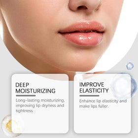 Generic Plumpify lip booster serum swatch showing high shine finish