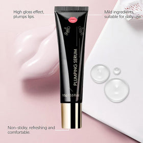 Generic Plumpify lip booster serum droplets demonstrating hydration