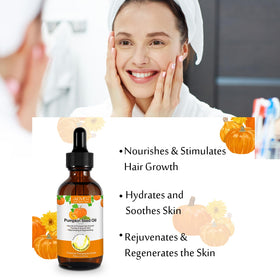 Generic Pumpkin Seed Oil 2-Pack oil texture with rich golden droplets for scalp care