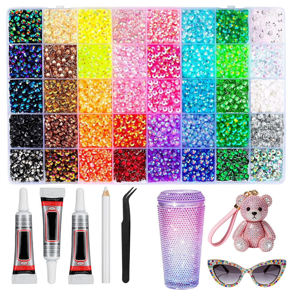 Generic Resin Jelly Bedazzling Kit with 32,000 rhinestones for fabric embellishment