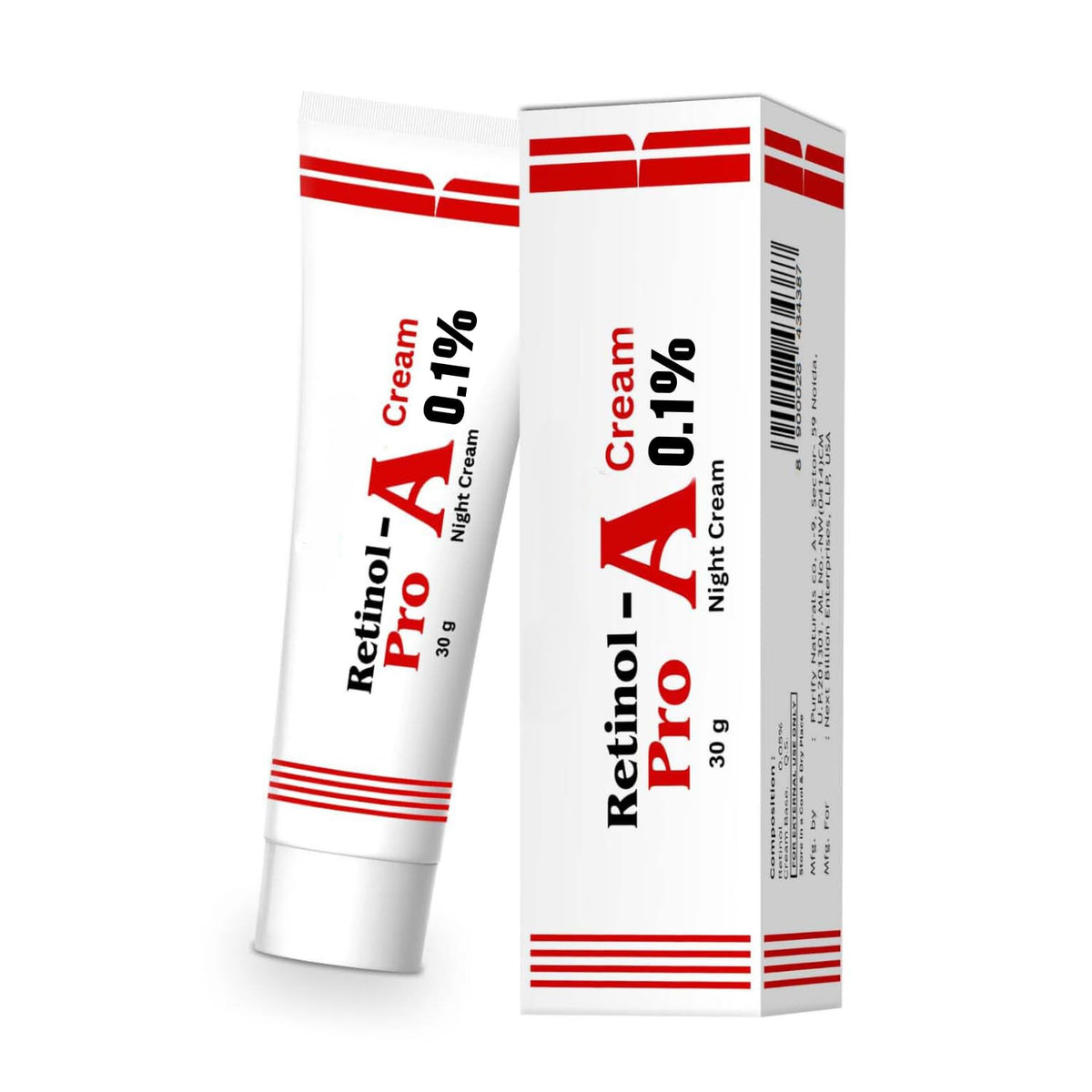 Generic Retinol Pro Night Cream bottle displaying premium packaging for nighttime care