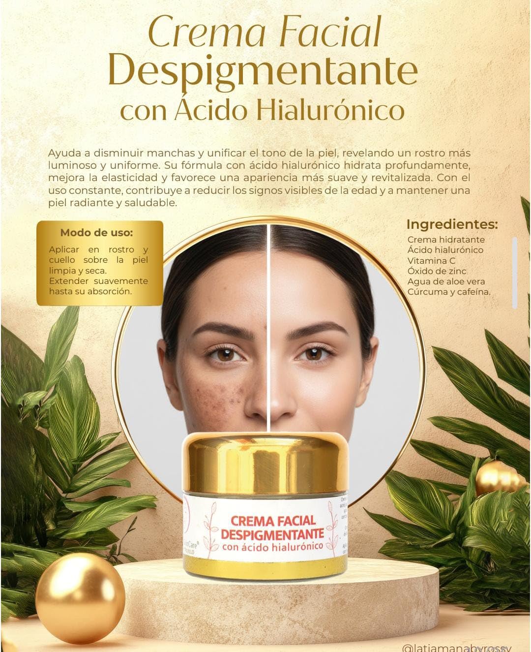 Generic Rossy Trujillo Hydrating Facial Cream texture close-up shows smooth, fast-absorbing formula.