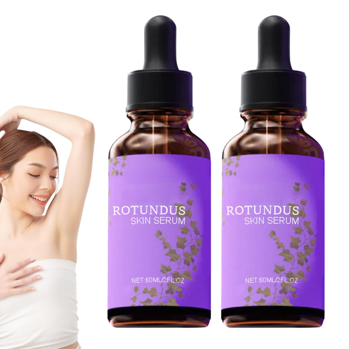 Generic Rotundus Oil bottle pour for deep hydration and smooth skin.