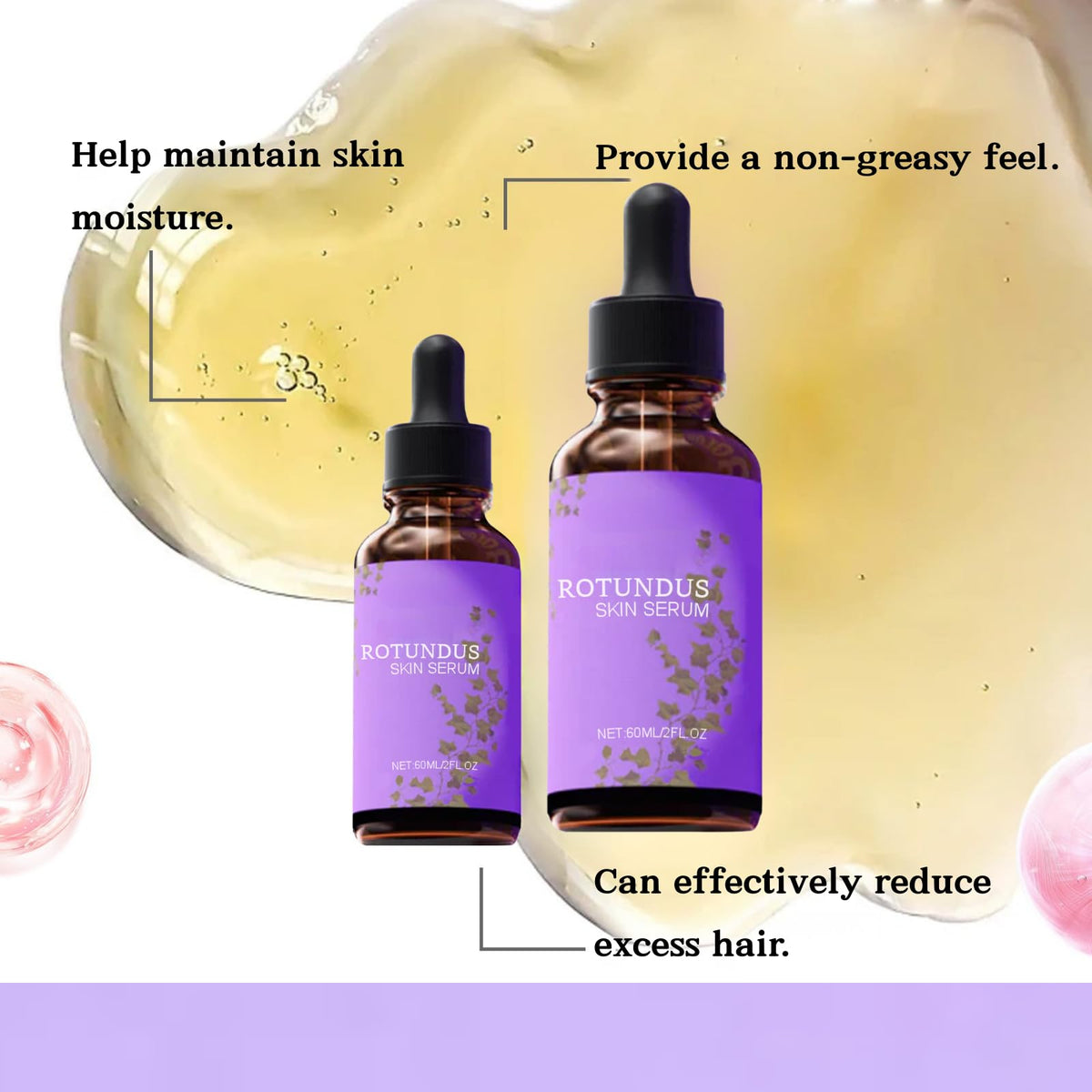 Generic Rotundus post-hair-removal care application on skin.