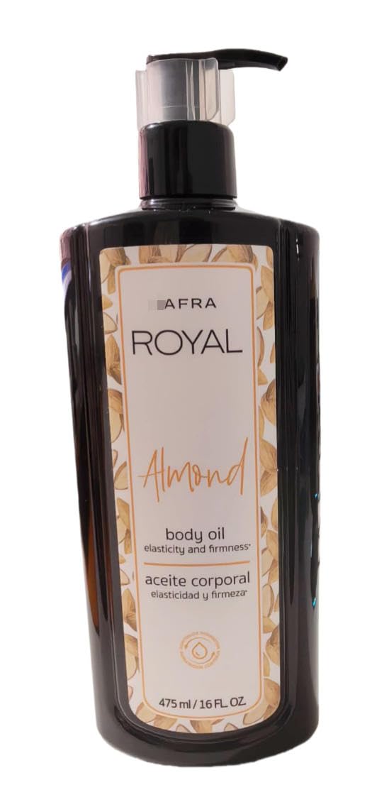 Generic Royal Almond Body Oil 16oz bottle for daily hydration and silky-smooth skin.