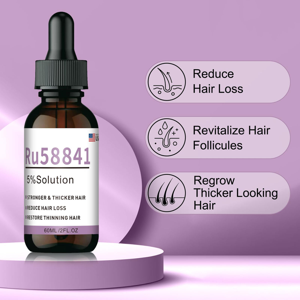 Generic RU58841 serum application showing precise dosing for hair shedding reduction.
