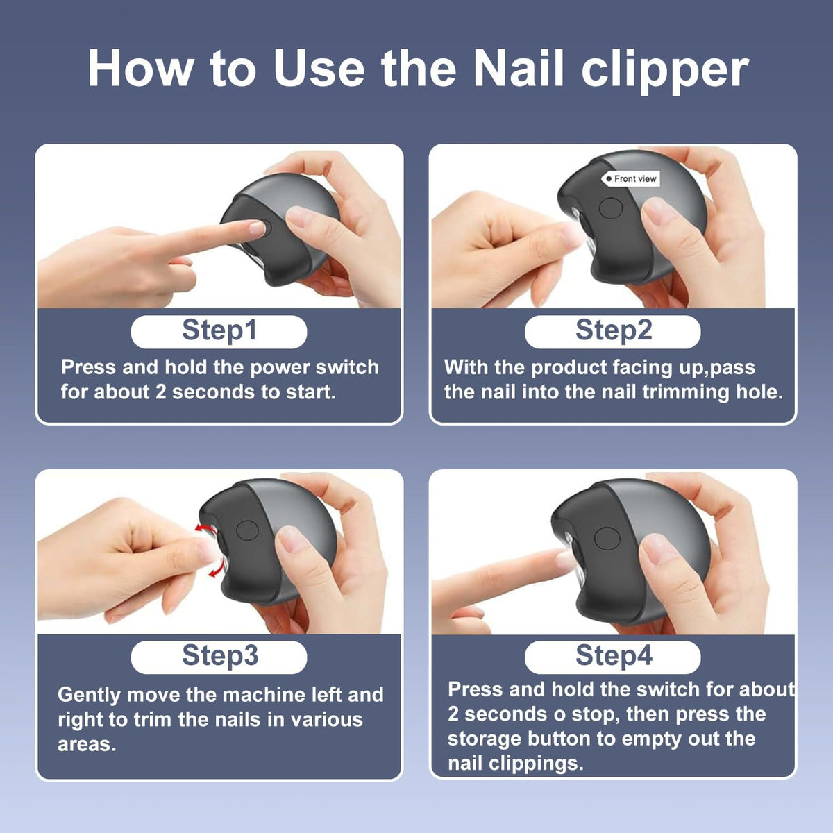 Generic senior-friendly nail clipper with easy-grip design
