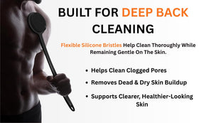 Generic back scrubber featuring a durable, flexible design with a non-slip grip.