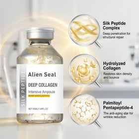 Generic Silk Peptide Intensive Lifting Ampoule bottle back with usage directions.
