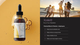 Generic SkinnyDrops label close-up reveals product details for daily use