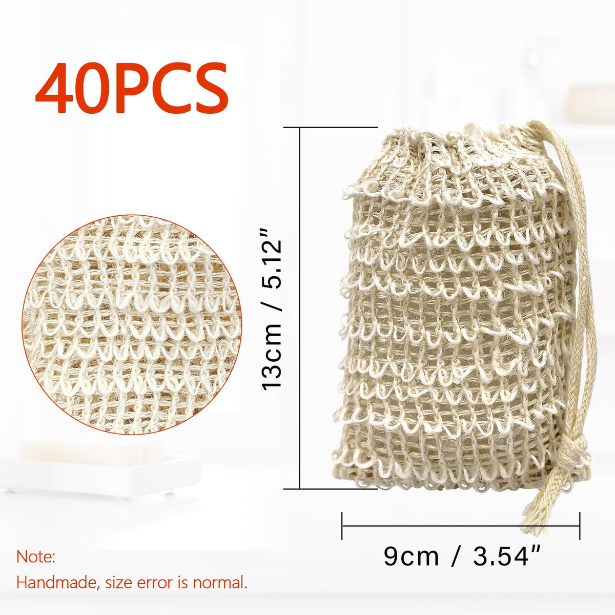 Generic soap bag with exfoliating texture for gentle cleansing and rich foam.