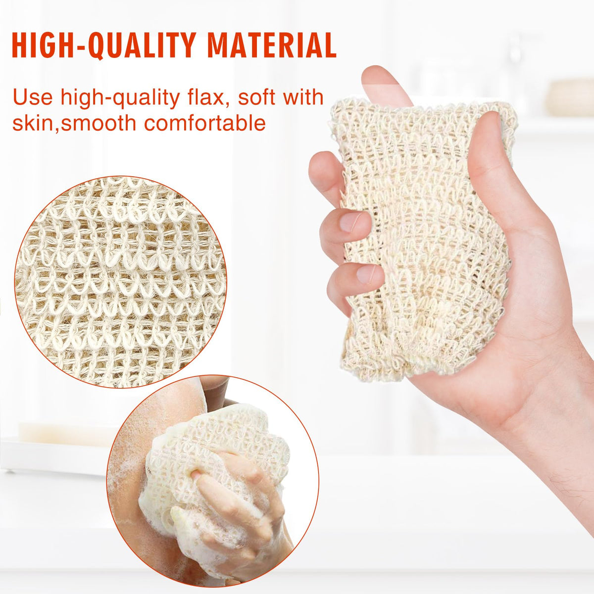 Generic soap bag for hanging in the shower and storage in the bathroom.