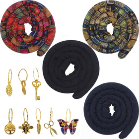 Generic Spiral Lock Hair Ties for dreadlocks in a colorful multi-pack for secure hold during activities
