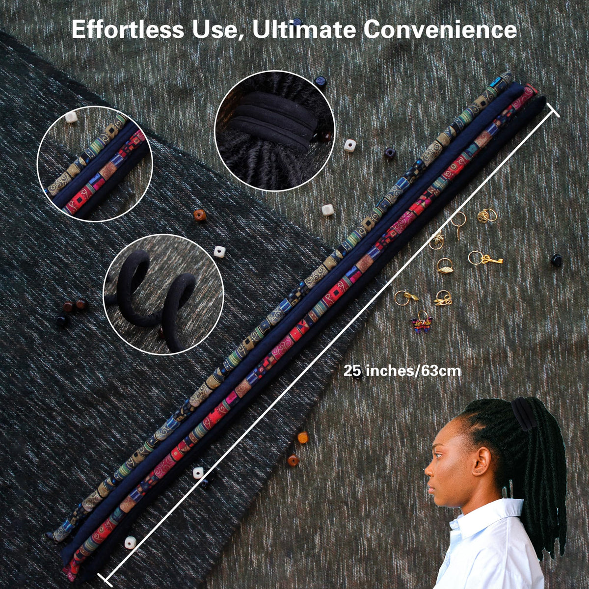 Close-up of Generic Spiral Lock Hair Ties highlighting handmade quality and durable construction